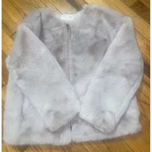 Zara Faux Fur Coat size 8